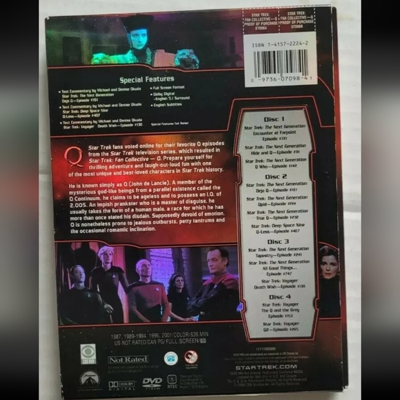 Star Trek Q Fan Collective (2006, DVD, 4-Disc) - Picture 2 of 7